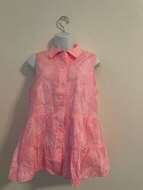 NWOT Lilly Pulitzer Breah Sleeveless Button Top Blouse Rousseau Pink. Sz 8